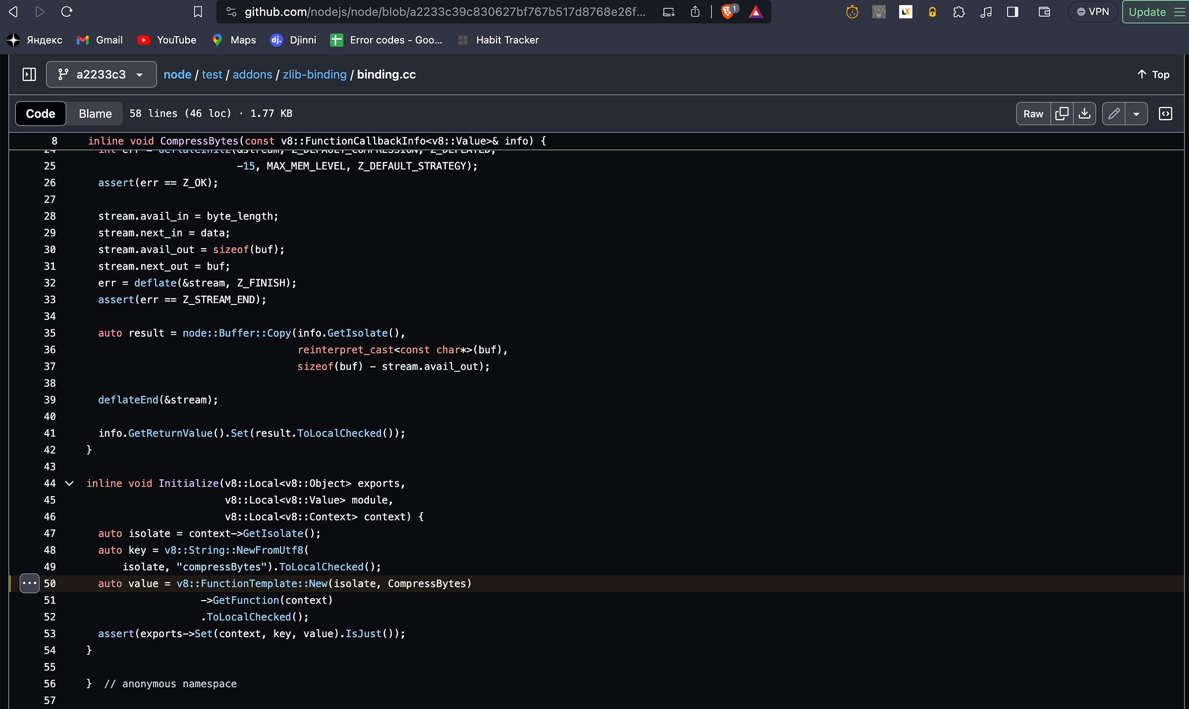 nodejs source code